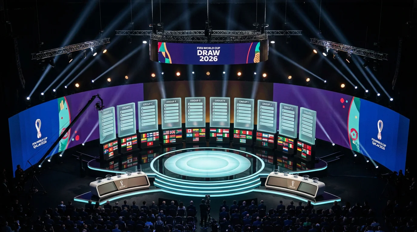 Iwwersiicht vun allen 12 Gruppen op der Weltmeeschterschaft 2026 mat Flaggen an Analysen